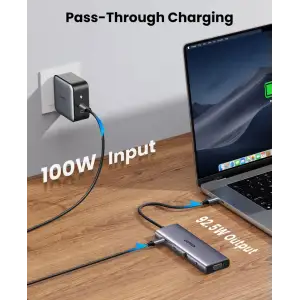Док-станція USB3.1 Type-C --> HDMI 4K30Hz/VGA/USB 3.0х3/RJ45/SD/TF/PD/3,5мм TRRS 100W 10-in-1 CM498 (15601) UA
