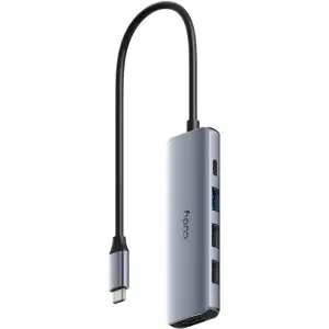 Док станція USB-С 5-в-1,HDMI 4К30Hz,Type-C PD 100Вт,1хUSB-A 3.0 5 Гбіт/с,2хпередачі даних USB-A Cudy (UH405) UA