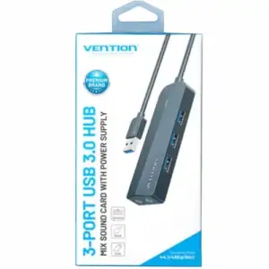 Док станція USB 3.0 -> 3хUSB 3.0/2хTRS Audio/USB MicroUSB 10W, 1.0 м. Vention (CHIBF) UA