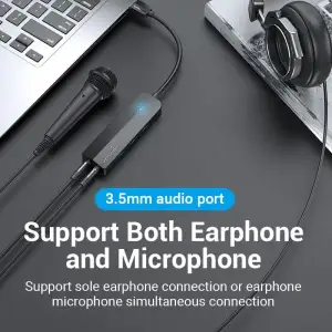 Док станція USB 3.0 -> 3хUSB 3.0/2хTRS Audio/USB MicroUSB 10W, 1.0 м. Vention (CHIBF) UA