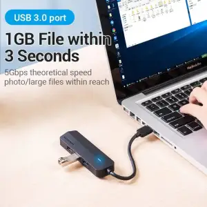Док станція USB 3.0 -> 3хUSB 3.0/2хTRS Audio/USB MicroUSB 10W, 1.0 м. Vention (CHIBF) UA