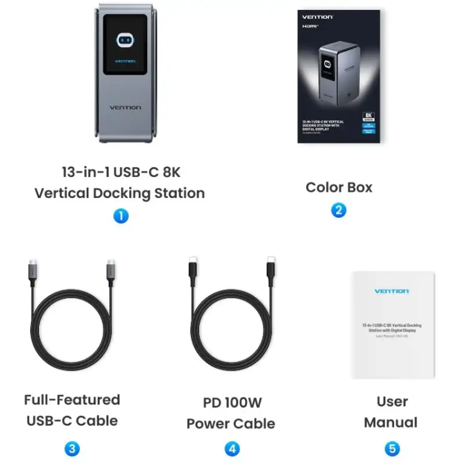 Док-станція USB3.2 Type-C --> HDMIx2, 8K30Hz/DP/USB-C3.2/2xUSB-A3.2/USB-A2.0/SD/TF/RJ45/3.5mm TRRS/P (TFXH0) UA