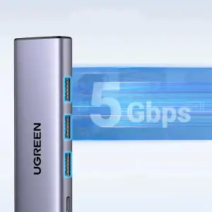 Док-станція USB3.1 Type-C --> HDMI 4K60Hz/3xUSB-А 3.0/Type-C/PD 100W 5-in-1 CM511 Ugreen (15597) UA
