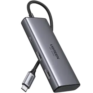 Док-станція USB3.1 Type-C --> HDMIx2,4K60Hz(8k30Hz)/USB3.0x2/Type-C/PD 100W CM498 6in1 Ugreen (15852#) UA