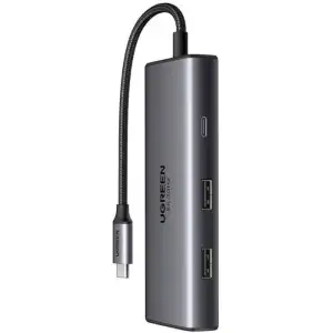 Док-станція USB3.1 Type-C --> HDMIx2,4K60Hz(8k30Hz)/USB3.0x2/Type-C/PD 100W CM498 6in1 Ugreen (15852#) UA