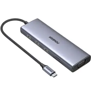 Док-станція USB3.1 Type-C --> HDMI 4K30Hz/VGA/USB 3.0х3/RJ45/SD/TF/PD 100W 9-in-1 CM498 Ugreen (15600) UA