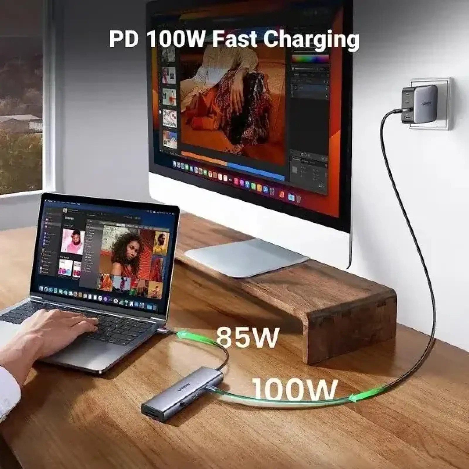 Док-станція USB3.1 Type-C --> HDMI 4K30Hz/VGA/USB 3.0х3/RJ45/SD/TF/PD 100W 9-in-1 CM498 Ugreen (15600) UA