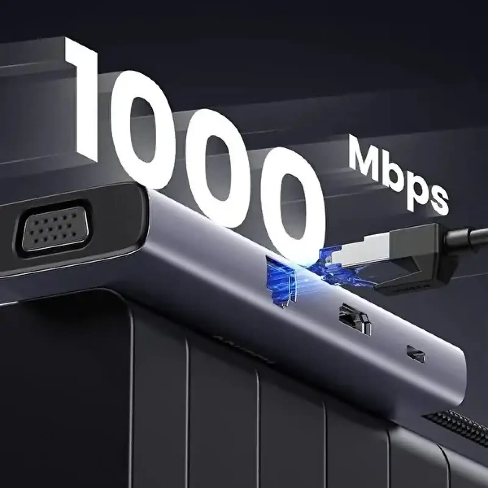 Док-станція USB3.1 Type-C --> HDMI 4K30Hz/VGA/USB 3.0х3/RJ45/SD/TF/PD 100W 9-in-1 CM498 Ugreen (15600) UA
