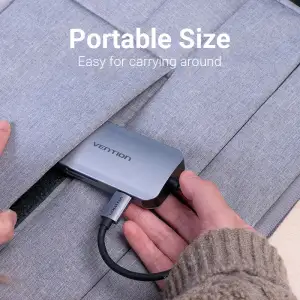 Док станція USB 3.1 Type-C -> 3хUSB 3.0/SD/TF/PD 100W 6-in-1 Vention (TNHHB) UA