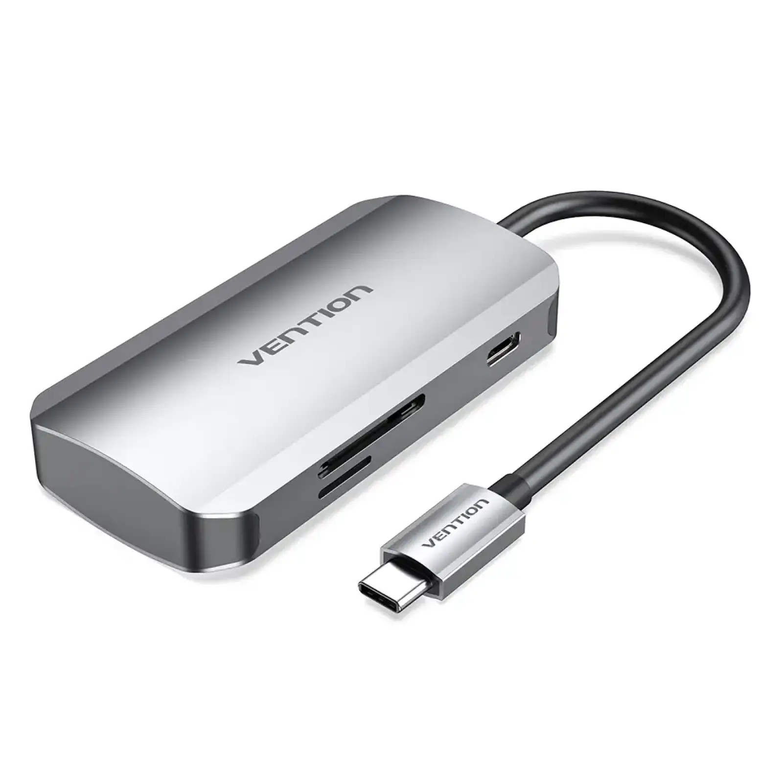 Док станція USB 3.1 Type-C -> 3хUSB 3.0/SD/TF/PD 100W 6-in-1 Vention (TNHHB) UA