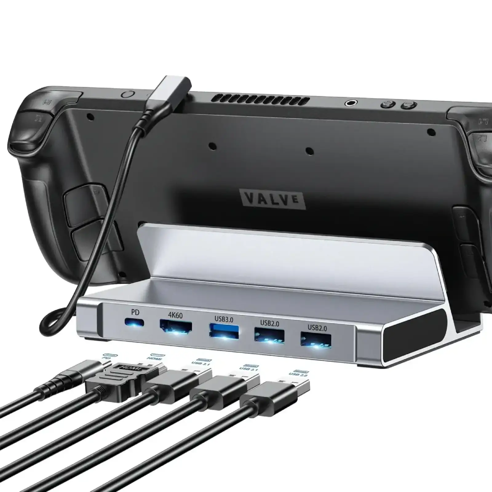 Док-станція USB3.1 Type-C --> HDMI 4K60Hz/USB 3.0x2/USB 2.0/Type-C PD 100W Hub 7-in-1 Choetech (HUB-M77-GY) UA