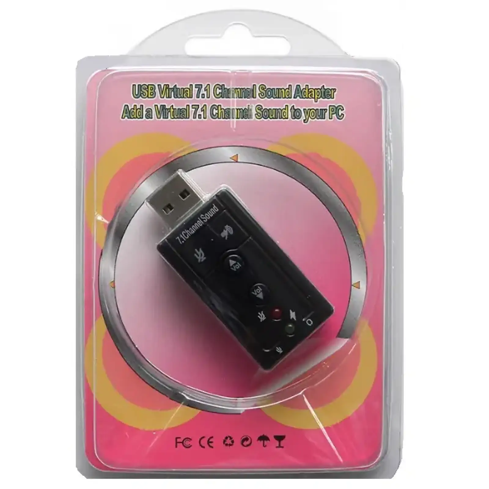 Звукова карта USB AUX jack, 2*TRS (Mic + Ear), Virtual 7.1 Channel, RTL (B00650) UA