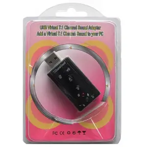 Звукова карта USB AUX jack, 2*TRS (Mic + Ear), Virtual 7.1 Channel, RTL (B00650) UA