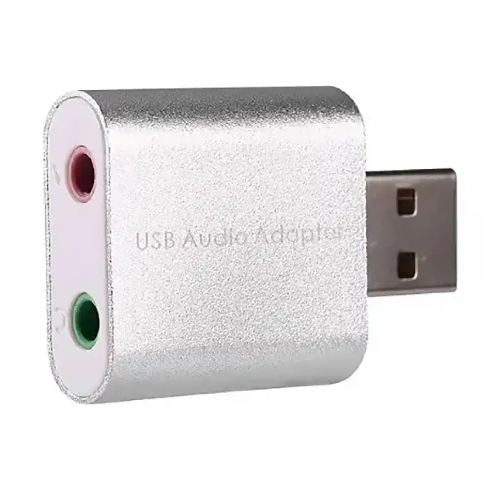 Звукова карта USB AUX jack, 2*TRS (Mic + Ear), C-Media chip, RTL, срібляста (B00668) UA