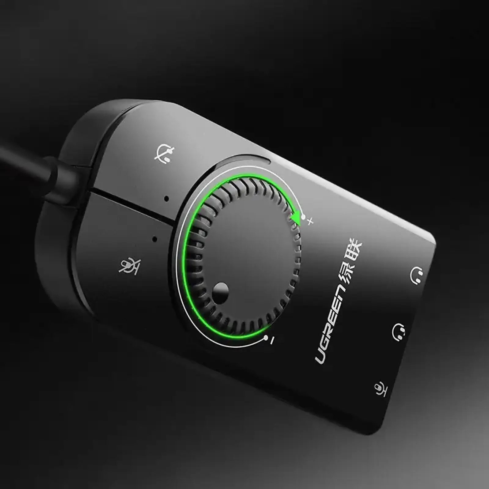 Звукова карта USB AUX jack, 2*TRS (Mic + Ear) SSS1629 Ugreen Чорна CM129 (40964) UA