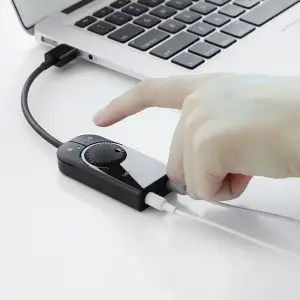 Звукова карта USB AUX jack, 2*TRS (Mic + Ear) SSS1629 Ugreen Чорна CM129 (40964) UA