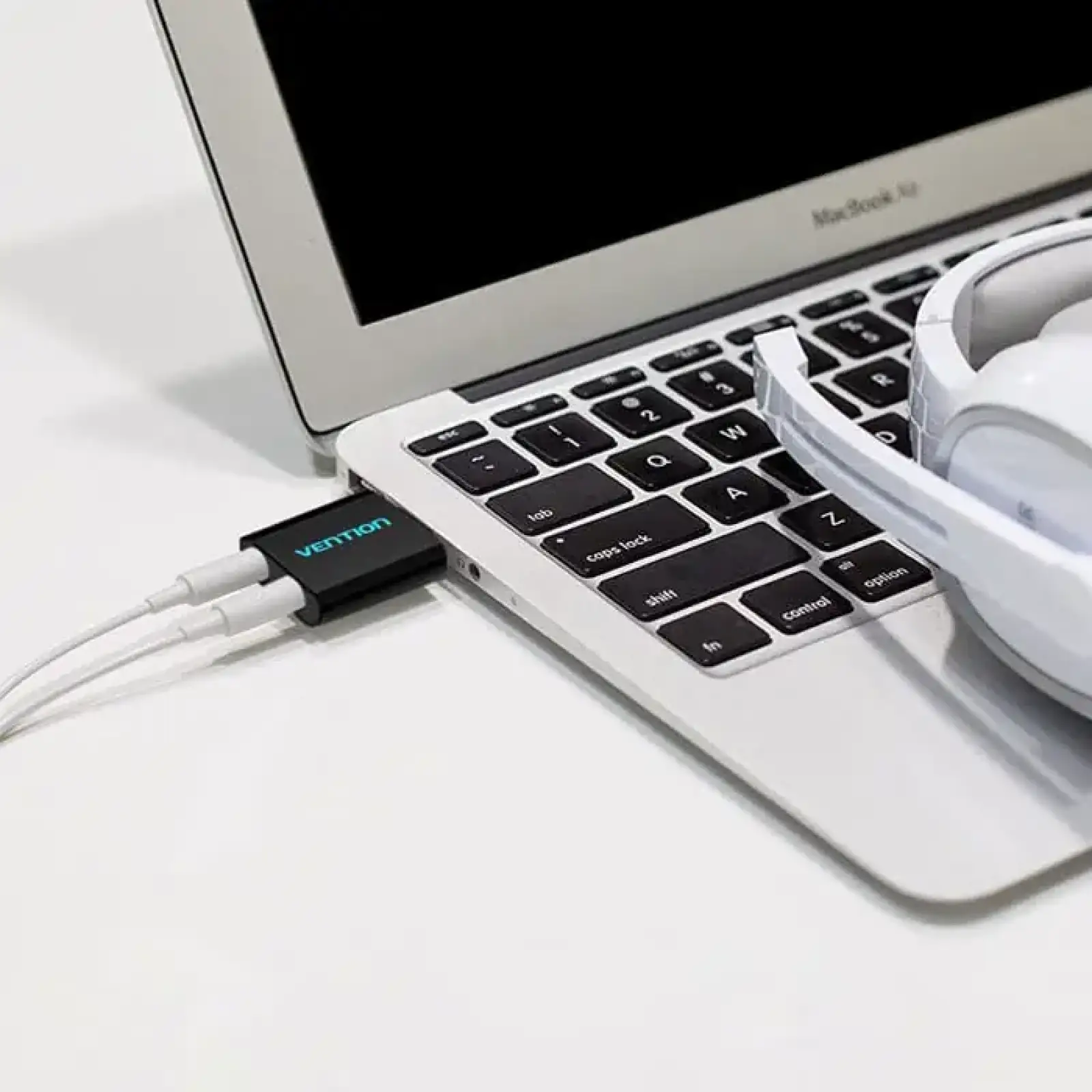 Звукова карта USB AUX jack, 2*TRS (Mic + Ear) Metal Vention (VAB-S17-B) UA