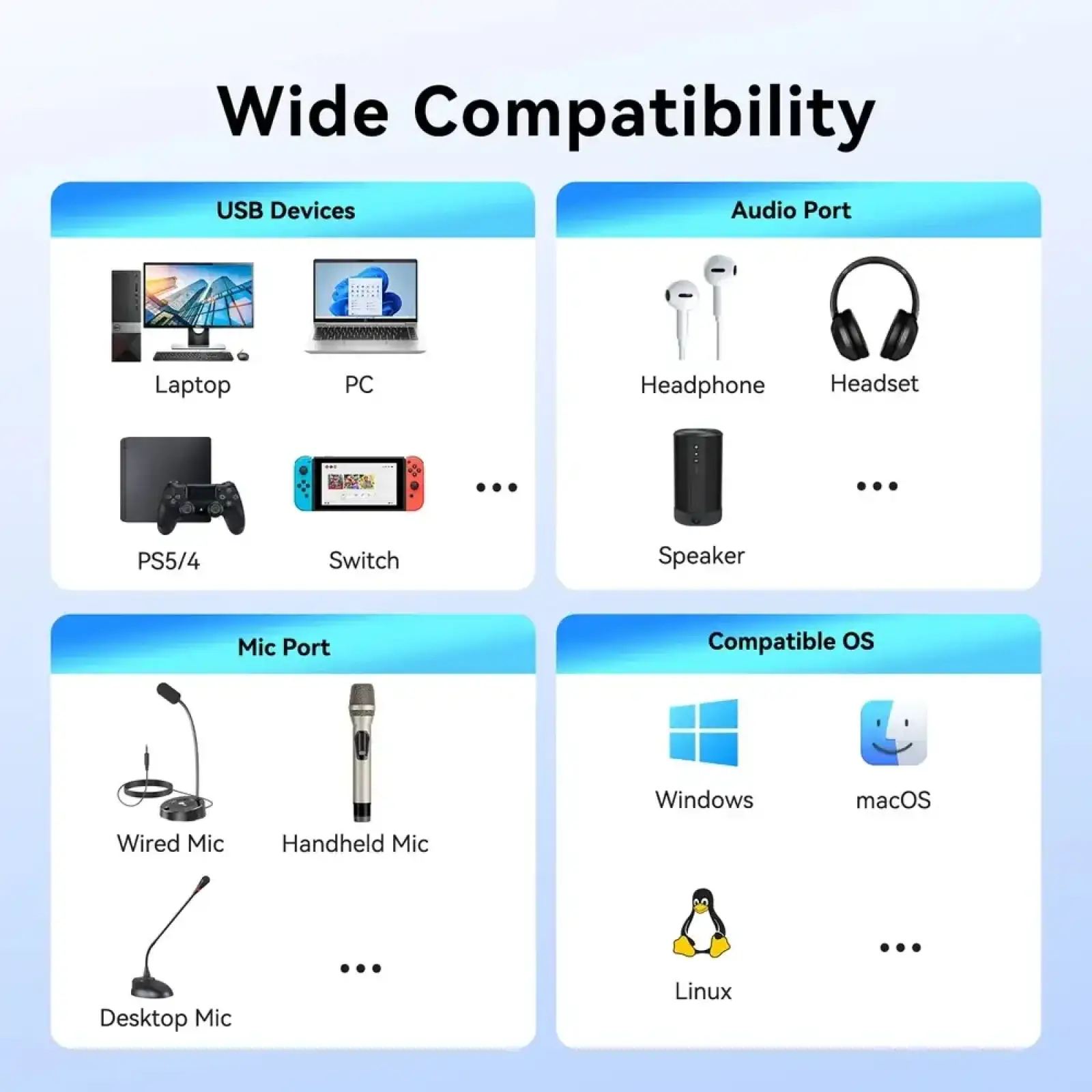 Звукова карта USB AUX jack, 2*TRS (Mic + Ear) 0.25м, обплетення, Aluminum Alloy Vention (CVHHC) UA