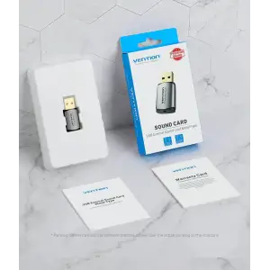 Звукова карта USB AUX jack, TRRS Metal (OMTP-CTIA) Vention сіра (CDLH0) UA