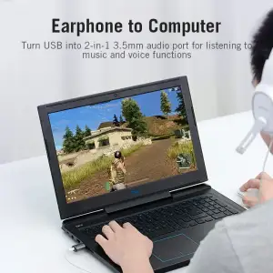 Звукова карта USB AUX jack, TRRS Metal (OMTP-CTIA) Vention сіра (CDLH0) UA