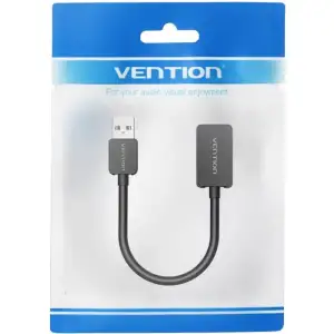 Звукова карта USB AUX jack, 1*TRS, 0.15м, OMTP/CTIA, чіп шумозаглушення, чорна Vention (CDZB0) UA