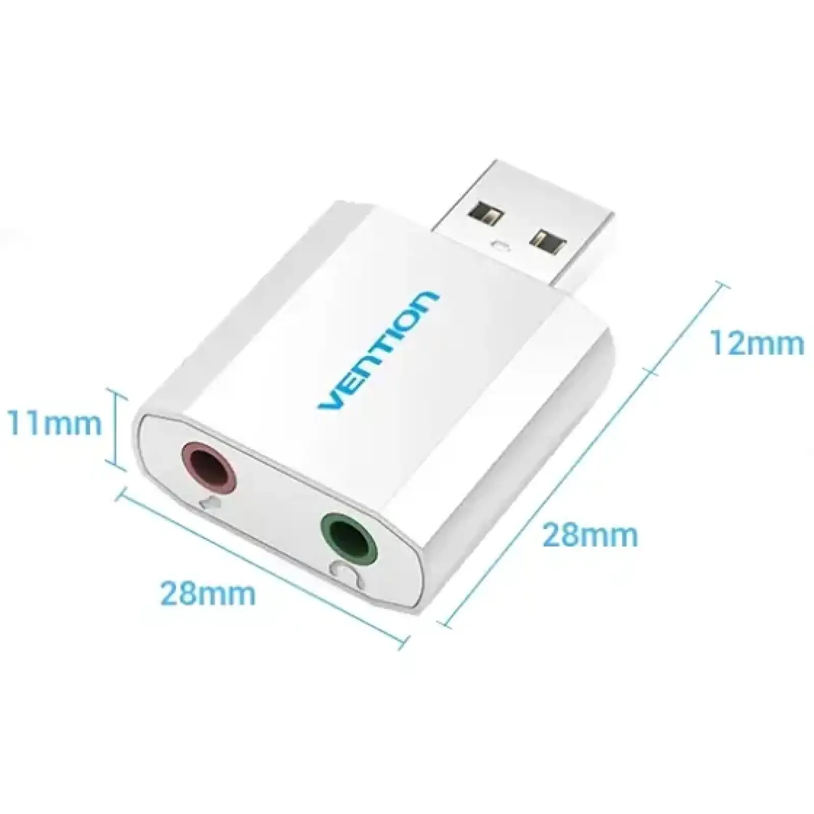Звукова карта USB AUX jack, 2*TRS (Mic + Ear), Aluminum alloy Vention (VAB-S13) UA