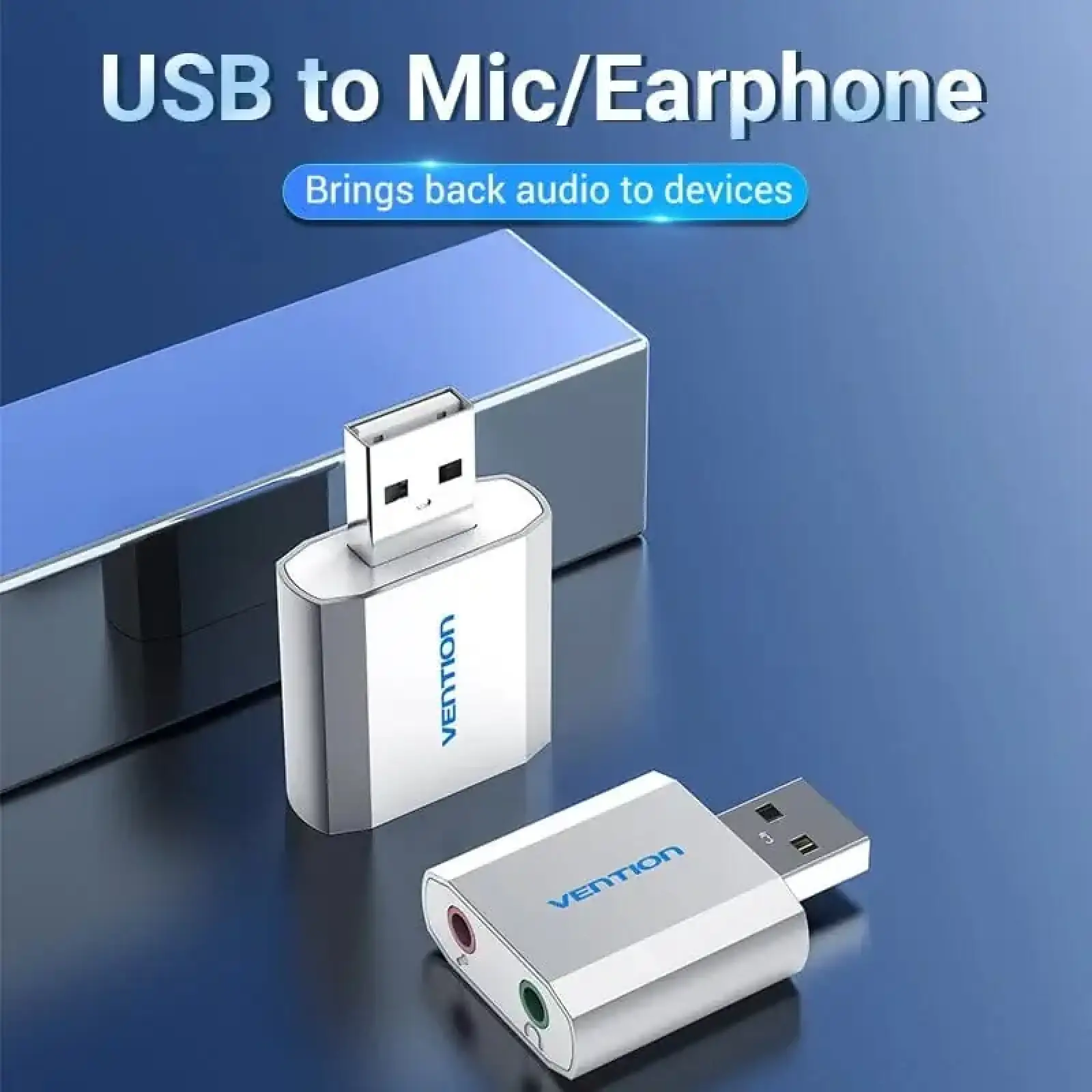 Звукова карта USB AUX jack, 2*TRS (Mic + Ear), Aluminum alloy Vention (VAB-S13) UA