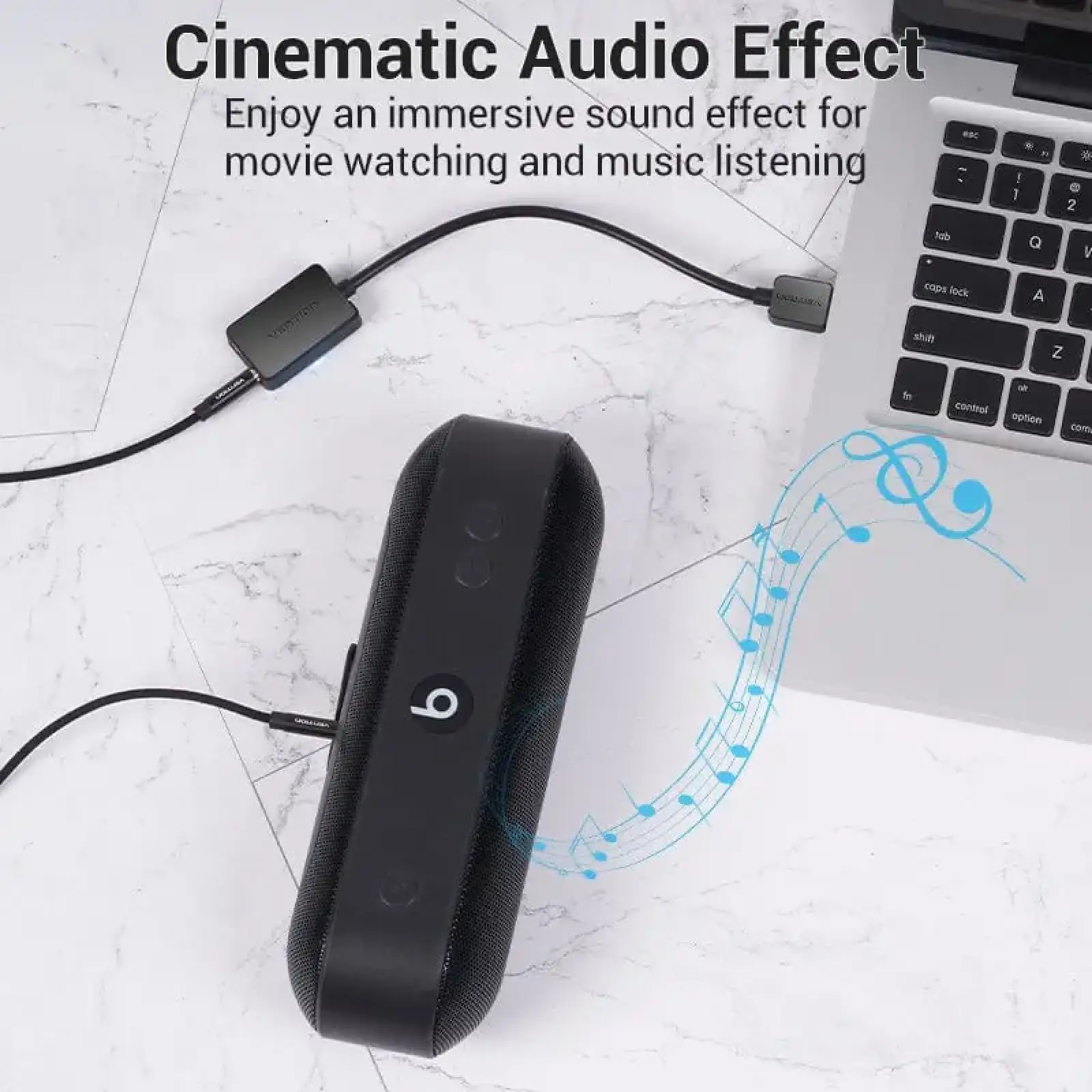 Звукова карта USB AUX jack, 2*TRRS (Mic + Ear) 1м Vention чорна (CDYBF) UA