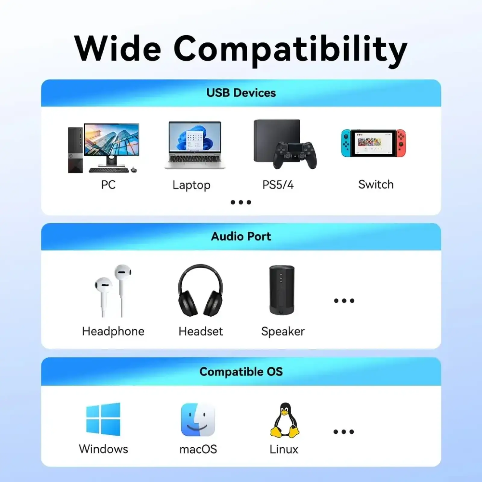 Звукова карта USB AUX jack, TRRS, 0.25м, OMTP та CTIA, обплетення, Vention (CVFHC) UA