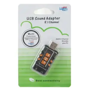 Звукова карта USB AUX jack, 2*TRS (Mic + Ear) Virtual 8.1 Channel чорний, RTL (B00226) UA