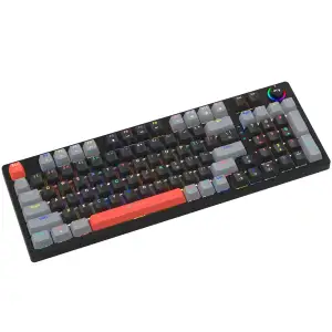 Клавіатура ігрова механічна XTRIKE ME GK-987 UA 96кл.+регулятор, RGB, USB, чорно-сіра (GK-987GGRUA) UA