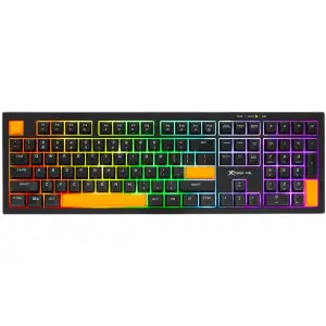 Клавіатура ігрова мембранна XTRIKE ME KB-512 UA 108кл. Silent switch LED підсвітка, USB, чорна (KB-512BKUA) UA