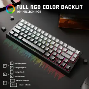Клавіатура ігрова магнітна Attack Shark X68 Pro HE 66кл. RGB, Wireless, Moonlit Night (X68PROHEML_AS) UA