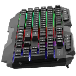 Клавіатура ігрова XTRIKE ME KB-306 UA 114 кл. райдужна LED підсвітка, USB, чорна (KB-306UA) UA