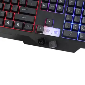 Клавіатура ігрова XTRIKE ME KB-306 UA 114 кл. райдужна LED підсвітка, USB, чорна (KB-306UA) UA