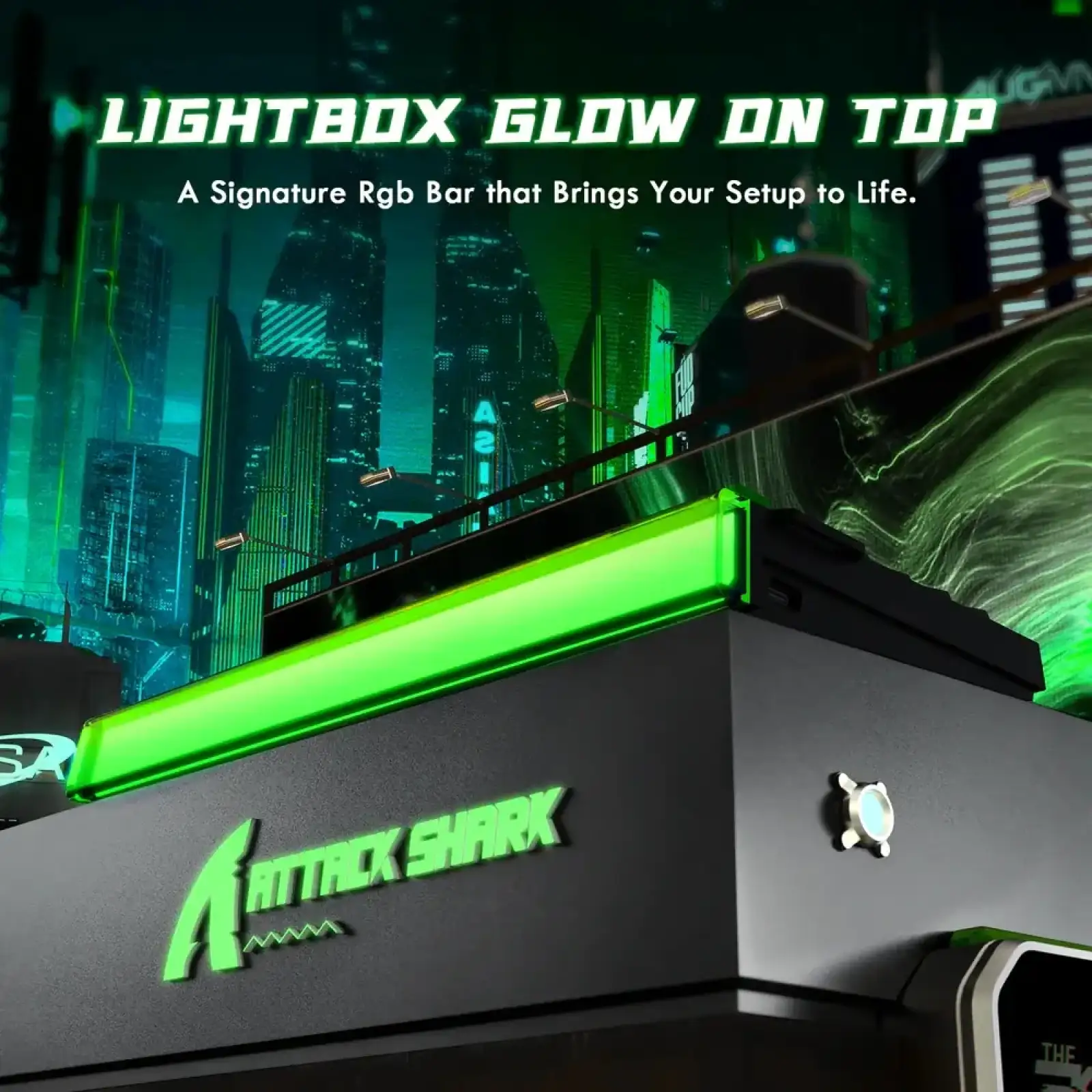 Клавіатура ігрова магнітна Attack Shark R85 HE 79кл. RGB, USB-C, Magnetic Switch, ENG version, Green (R85HEGRN_AS) UA