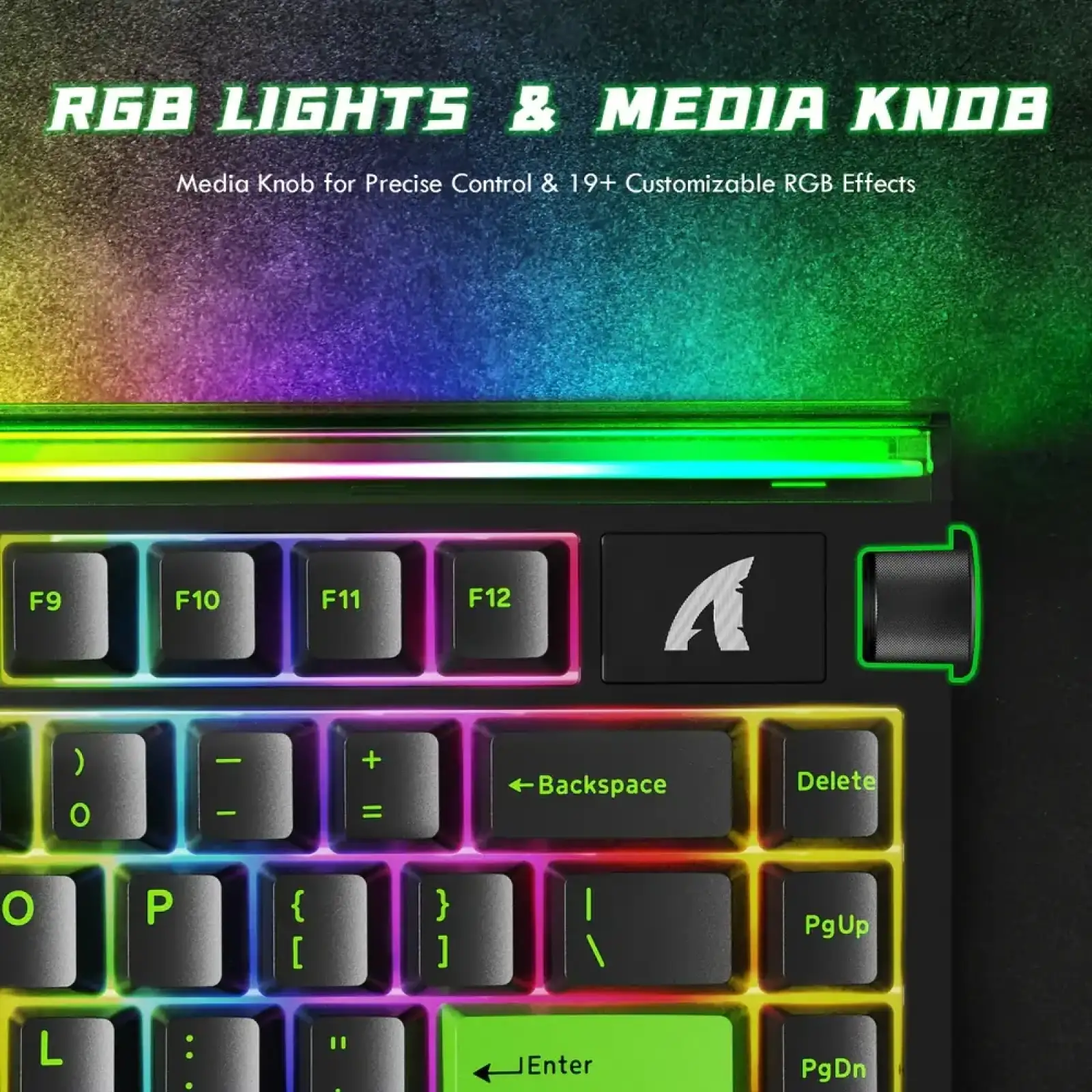 Клавіатура ігрова магнітна Attack Shark R85 HE 79кл. RGB, USB-C, Magnetic Switch, ENG version, Green (R85HEGRN_AS) UA