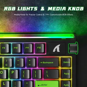 Клавіатура ігрова магнітна Attack Shark R85 HE 79кл. RGB, USB-C, Magnetic Switch, ENG version, Green (R85HEGRN_AS) UA