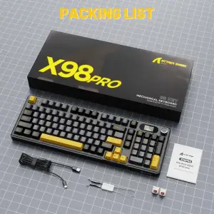 Клавиатура Attack Shark X98 Pro RGB Wireless Star Black (X98PROSB_AS) UA