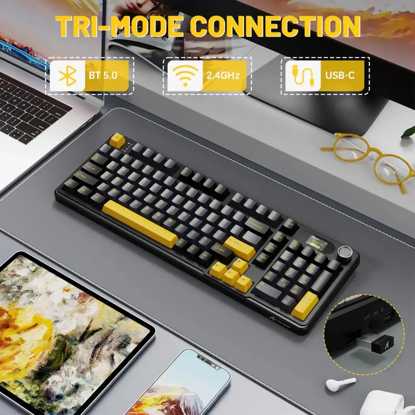 Клавиатура Attack Shark X98 Pro RGB Wireless Star Black (X98PROSB_AS) UA