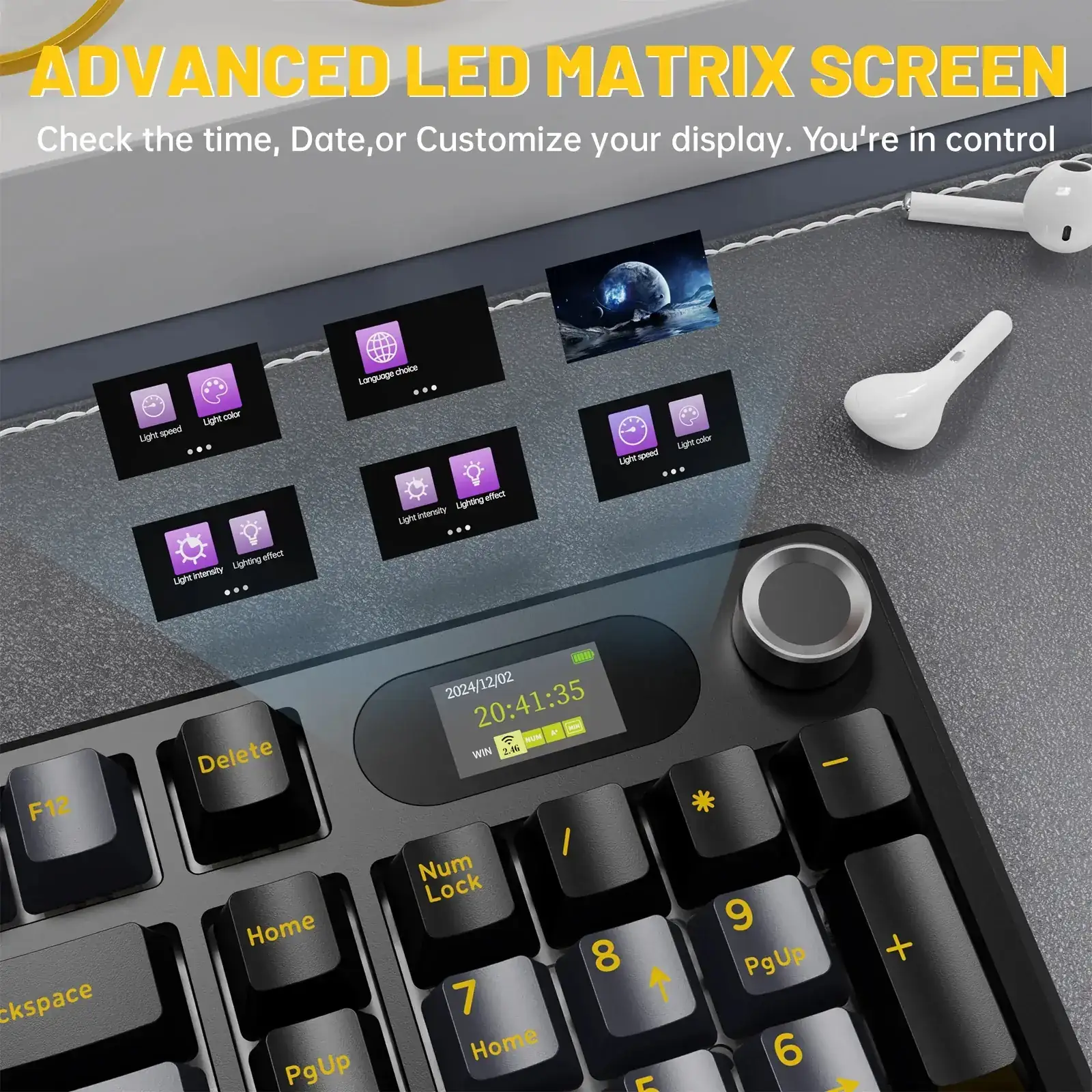 Клавиатура Attack Shark X98 Pro RGB Wireless Star Black (X98PROSB_AS) UA