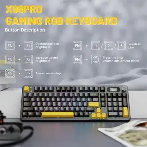 Клавиатура Attack Shark X98 Pro RGB Wireless Star Black (X98PROSB_AS) UA