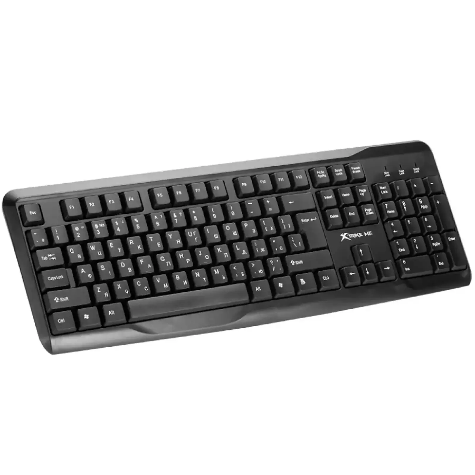 Клавіатура XTRIKE ME KB-229 UA 104 кл. USB, чорна (KB-229UA) UA