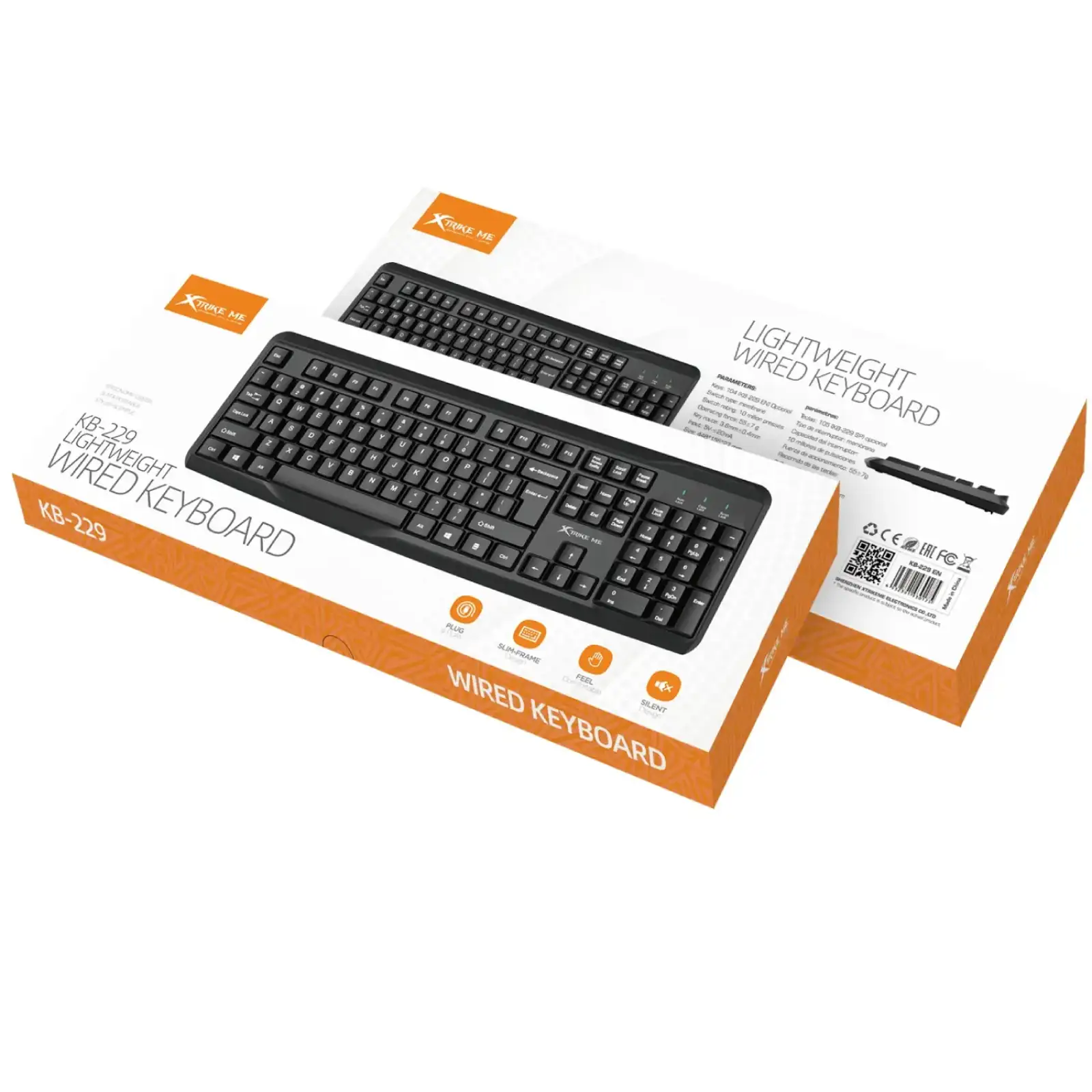 Клавіатура XTRIKE ME KB-229 UA 104 кл. USB, чорна (KB-229UA) UA