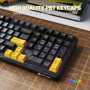 Клавіатура ігрова механічна Attack Shark X98 102кл. RGB, Wireless Tri-Mode, Star Black (X98SB_AS) UA