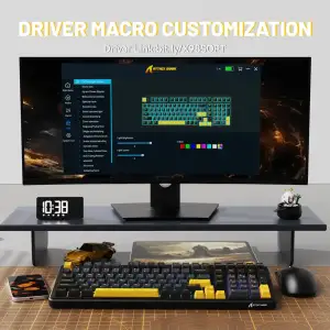 Клавіатура ігрова механічна Attack Shark X98 102кл. RGB, Wireless Tri-Mode, Star Black (X98SB_AS) UA