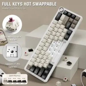 Клавиатура Attack Shark X66 RGB Wireless Cheese White (X66CW_AS) UA
