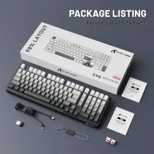 Клавіатура Attack Shark X98 RGB Wireless Moonlight Night (X98ML_AS) UA