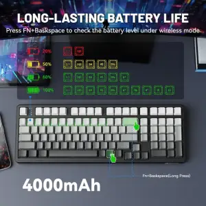 Клавіатура Attack Shark X98 RGB Wireless Moonlight Night (X98ML_AS) UA