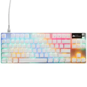 Клавіатура ігрова SteelSeries Apex Pro TKL Gen 3 UA HyperMagnetic, OmniPoint 3.0, OLED, White (64898) UA